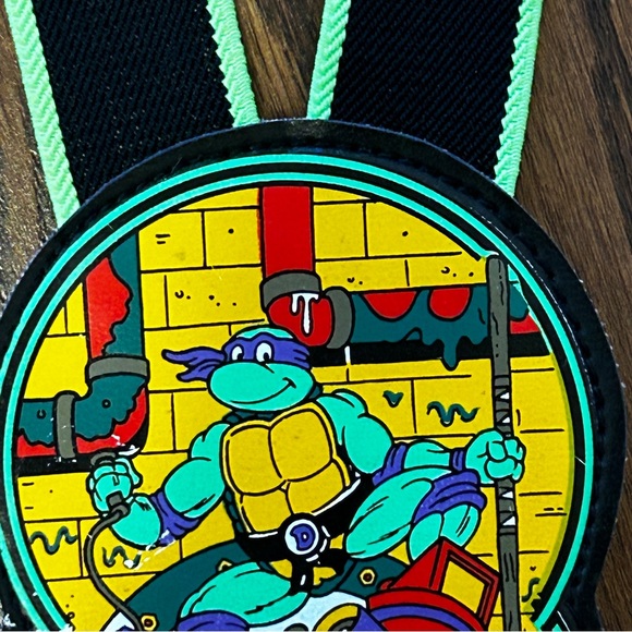 Vintage 1989 Teenage Mutant Ninja Turtles Donatello Child Sized Suspenders - Picture 3 of 8